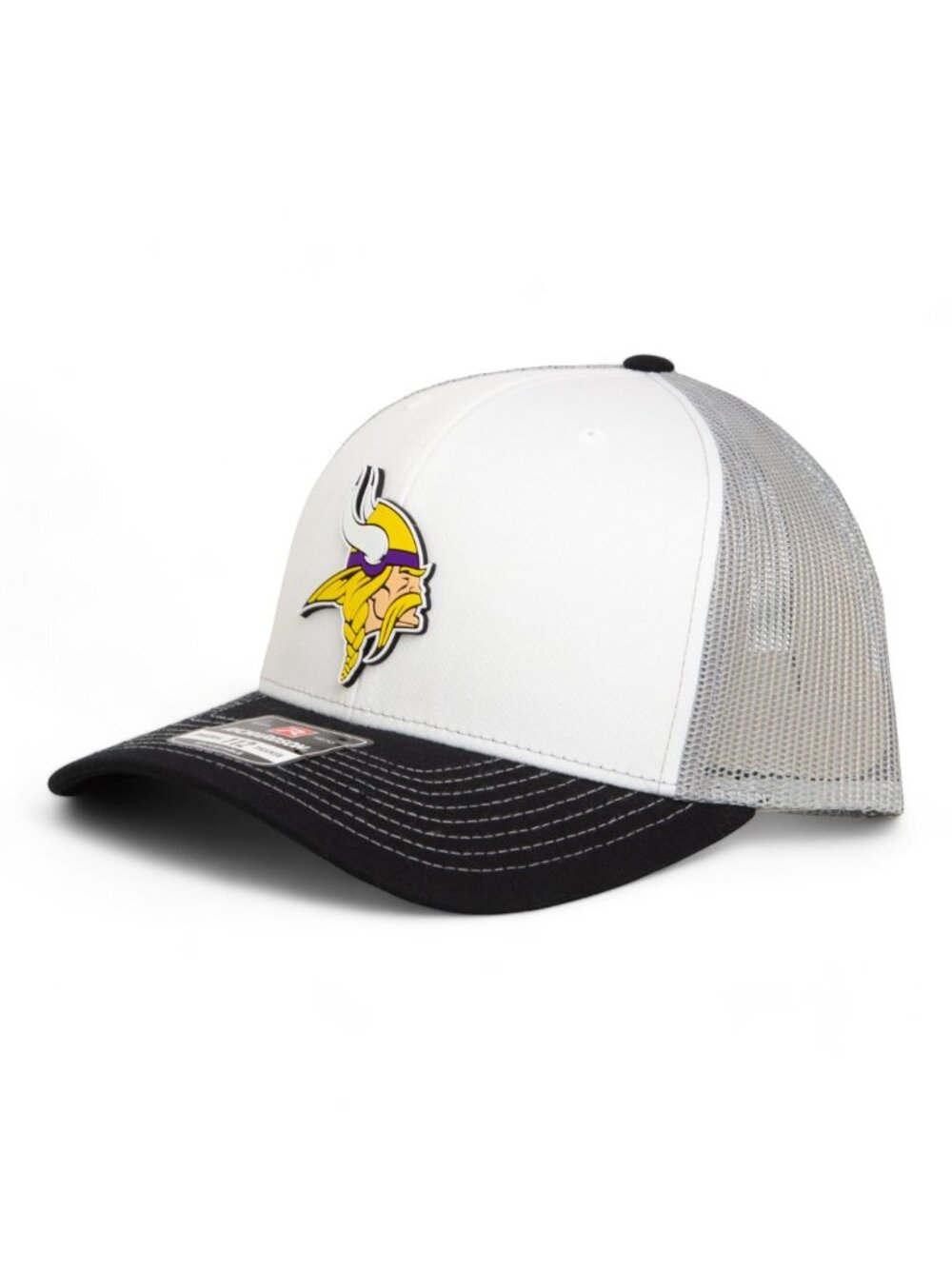 Minnesota Vikings 3D Snapback Trucker Hat- White/ Silver/ Black